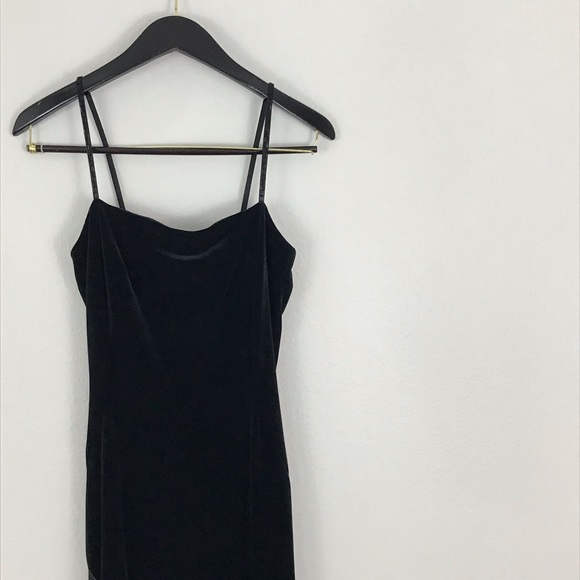 Rimini 6 Black Velvet Chiffon Dress Gown Beaded - Picture 3 of 8